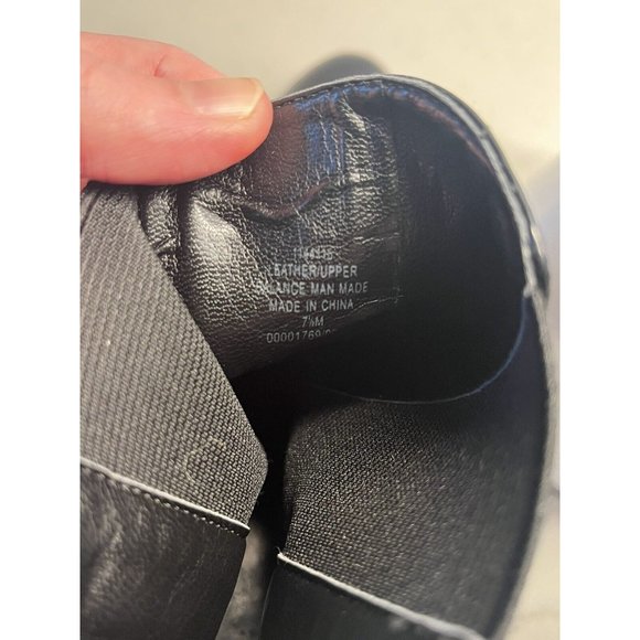 Women's Classic Ralph Lauren Leather Pull On Black High Heel Booties Size 7.5 - Picture 6 of 7